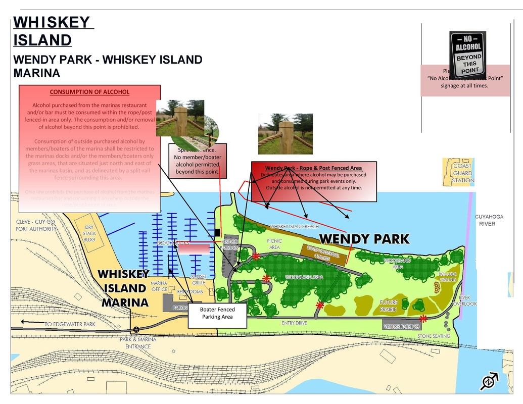 Whiskey Island Wendy Park marina alcohol consumption map