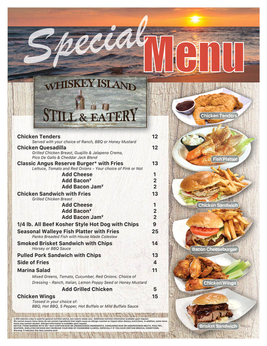 food menu featuring appetizers, salads, entrees, burgers, chicken wings, sandwiches, sides and more